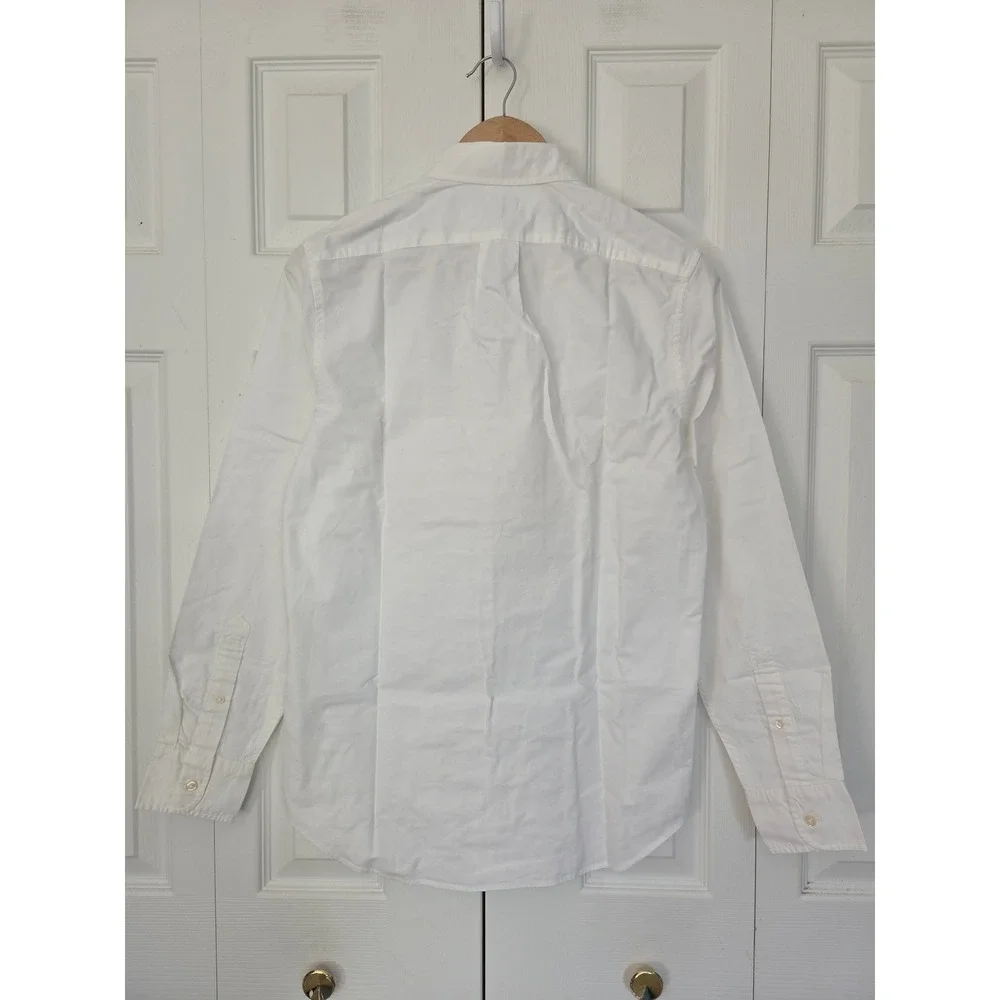 J. Crew Shirt Broken-In Oxford Classic CHW Monogram Mens XS White NWT BE996